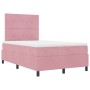 Cama con somier y colchón Rosa 120x200 cm Terciopelo by , Beds and slatted bases - Ref: Foro24-3339829, Price: 423,83 €, Disc...
