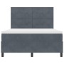Cama con somier de y colchón Gris Oscuro 140x190 cm de Terciopelo by , Beds and slatted bases - Ref: Foro24-3339831, Price: 5...