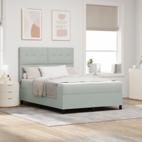 Cama con Somier y Colchón Gris Claro 160x200 cm Terciopelo von , Betten und Lattenroste - Ref: Foro24-3339842, Preis: 529,24 ...