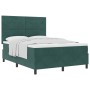 Cama Box Spring con Colchón Verde Oscuro 160x200 cm Terciopelo by , Beds and slatted bases - Ref: Foro24-3339845, Price: 580,...