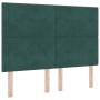 Cama Box Spring con Colchón Verde Oscuro 160x200 cm Terciopelo by , Beds and slatted bases - Ref: Foro24-3339845, Price: 580,...