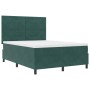 Cama Box Spring con Colchón Verde Oscuro 160x200 cm Terciopelo by , Beds and slatted bases - Ref: Foro24-3339845, Price: 580,...
