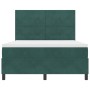 Cama Box Spring con Colchón Verde Oscuro 160x200 cm Terciopelo by , Beds and slatted bases - Ref: Foro24-3339845, Price: 580,...