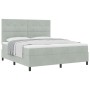 Cama Box Spring con colchón Gris Claro Super King Terciopelo von , Betten und Lattenroste - Ref: Foro24-3339848, Preis: 593,4...