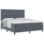 Cama con somier y colchón Gris oscuro Super King Terciopelo by , Beds and slatted bases - Ref: Foro24-3339849, Price: 584,70 ...