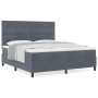 Cama con somier y colchón Gris oscuro Super King Terciopelo by , Beds and slatted bases - Ref: Foro24-3339849, Price: 584,70 ...
