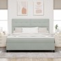 Cama Box Spring con colchón Gris Claro Super King Terciopelo von , Betten und Lattenroste - Ref: Foro24-3339848, Preis: 593,4...