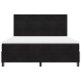 Cama Box Spring con Colchón Negro Super Rey Terciopelo