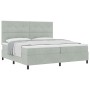 Cama Box Spring con Colchón Gris Claro 200x200 cm Terciopelo von , Betten und Lattenroste - Ref: Foro24-3339854, Preis: 617,5...