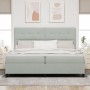Cama Box Spring con Colchón Gris Claro 200x200 cm Terciopelo von , Betten und Lattenroste - Ref: Foro24-3339854, Preis: 617,5...