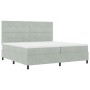 Cama Box Spring con Colchón Gris Claro 200x200 cm Terciopelo von , Betten und Lattenroste - Ref: Foro24-3339854, Preis: 617,5...