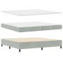 Cama Box Spring con Colchón Gris Claro 200x200 cm Terciopelo von , Betten und Lattenroste - Ref: Foro24-3339854, Preis: 617,5...