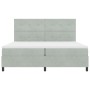 Cama Box Spring con Colchón Gris Claro 200x200 cm Terciopelo von , Betten und Lattenroste - Ref: Foro24-3339854, Preis: 617,5...