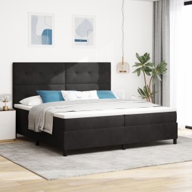 Cama Box Spring con colchón Negro 200x200 cm Terciopelo by , Beds and slatted bases - Ref: Foro24-3339856, Price: 637,97 €, D...