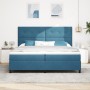 Cama Box Spring con Colchón Azul Oscuro 200x200 cm Terciopelo von , Betten und Lattenroste - Ref: Foro24-3339858, Preis: 676,...
