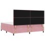Cama Box Spring con colchón Rosa 200x200 cm de Terciopelo by , Beds and slatted bases - Ref: Foro24-3339859, Price: 614,37 €,...