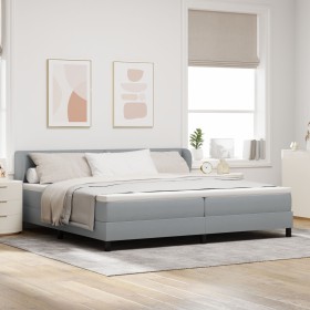 Cama Box Spring con Colchón Gris Claro 200x200 cm Tela von , Betten und Lattenroste - Ref: Foro24-3340045, Preis: 620,67 €, R...