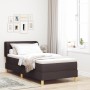 Cama Box Spring con Colchón Marrón Oscuro 100x200 cm Tela de , Camas y somieres - Ref: Foro24-3340139, Precio: 340,81 €, Desc...