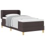 Cama Box Spring con Colchón Marrón Oscuro 100x200 cm Tela de , Camas y somieres - Ref: Foro24-3340139, Precio: 340,81 €, Desc...