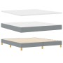 Cama box spring con colchón gris claro 180x200 cm de tela by , Beds and slatted bases - Ref: Foro24-3340164, Price: 555,23 €,...