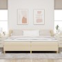 Cama Box Spring con Colchón Crema 200x200 cm Tela de , Camas y somieres - Ref: Foro24-3340239, Precio: 567,91 €, Descuento: %