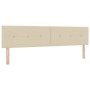 Cama Box Spring con Colchón Crema 200x200 cm Tela de , Camas y somieres - Ref: Foro24-3340239, Precio: 567,91 €, Descuento: %