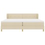 Cama Box Spring con Colchón Crema 200x200 cm Tela de , Camas y somieres - Ref: Foro24-3340239, Precio: 567,91 €, Descuento: %