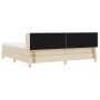 Cama Box Spring con Colchón Crema 200x200 cm Tela de , Camas y somieres - Ref: Foro24-3340239, Precio: 567,91 €, Descuento: %
