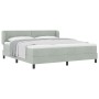 Cama con somier y colchón Gris Claro 180x200 cm Terciopelo von , Betten und Lattenroste - Ref: Foro24-3340400, Preis: 545,87 ...