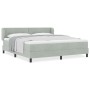 Cama con somier y colchón Gris Claro 180x200 cm Terciopelo de , Camas y somieres - Ref: Foro24-3340400, Precio: 536,04 €
