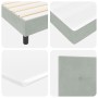 Cama con somier y colchón Gris Claro 180x200 cm Terciopelo von , Betten und Lattenroste - Ref: Foro24-3340400, Preis: 545,87 ...