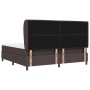 Cama con somier y colchón Marrón Oscuro 200x200 cm Tela de , Camas y somieres - Ref: Foro24-3340525, Precio: 701,40 €, Descue...