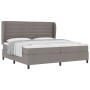 Cama con somier y colchón taupe 200x200 cm en tela de , Camas y somieres - Ref: Foro24-3340526, Precio: 756,41 €, Descuento: %