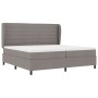 Cama con somier y colchón taupe 200x200 cm en tela de , Camas y somieres - Ref: Foro24-3340526, Precio: 756,41 €, Descuento: %