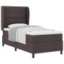Cama Box Spring con colchón marrón oscuro 100x200 cm de tela by , Beds and slatted bases - Ref: Foro24-3340553, Price: 376,26...