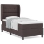 Cama Box Spring con colchón marrón oscuro 100x200 cm de tela by , Beds and slatted bases - Ref: Foro24-3340553, Price: 376,26...