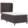 Cama Box Spring con colchón marrón oscuro 100x200 cm de tela by , Beds and slatted bases - Ref: Foro24-3340553, Price: 376,26...