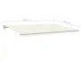 Retractable manual awning with cream-colored posts, 5x3 m. by vidaXL, Awnings - Ref: Foro24-3069977, Price: 505,44 €, Discoun...