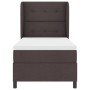 Cama Box Spring con colchón marrón oscuro 100x200 cm de tela by , Beds and slatted bases - Ref: Foro24-3340553, Price: 376,26...