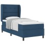 Cama Box Spring con Colchón Azul 100x200 cm Tela de , Camas y somieres - Ref: Foro24-3340556, Precio: 397,75 €, Descuento: %