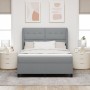 Cama con somier y colchón Gris Claro 140x190 cm Tela de , Camas y somieres - Ref: Foro24-3340557, Precio: 539,28 €, Descuento: %