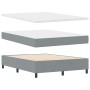 Cama con somier y colchón Gris Claro 140x190 cm Tela de , Camas y somieres - Ref: Foro24-3340557, Precio: 539,28 €, Descuento: %