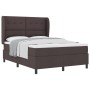 Cama Box Spring con colchón - Marrón oscuro, 160x200 cm Tela by , Beds and slatted bases - Ref: Foro24-3340574, Price: 575,40...