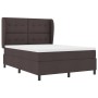 Cama Box Spring con colchón - Marrón oscuro, 160x200 cm Tela by , Beds and slatted bases - Ref: Foro24-3340574, Price: 575,40...