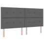 Cama Box Spring con Colchón en Gris Oscuro, 200x200 cm de Tela de , Camas y somieres - Ref: Foro24-3340586, Precio: 705,96 €,...