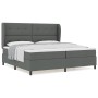 Cama Box Spring con Colchón en Gris Oscuro, 200x200 cm de Tela de , Camas y somieres - Ref: Foro24-3340586, Precio: 705,96 €,...