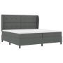 Cama Box Spring con Colchón en Gris Oscuro, 200x200 cm de Tela de , Camas y somieres - Ref: Foro24-3340586, Precio: 705,96 €,...