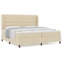 Cama con somier y colchón - Crema, 200x200 cm de tela de , Camas y somieres - Ref: Foro24-3340590, Precio: 650,16 €, Descuent...