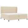 Cama con somier y colchón - Crema, 200x200 cm de tela de , Camas y somieres - Ref: Foro24-3340590, Precio: 650,16 €, Descuent...