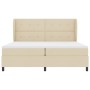 Cama con somier y colchón - Crema, 200x200 cm de tela de , Camas y somieres - Ref: Foro24-3340590, Precio: 650,16 €, Descuent...